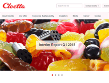 Tablet Screenshot of cloetta.com